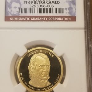 2009 s PF69 ULTRA CAMEO James k. Polk